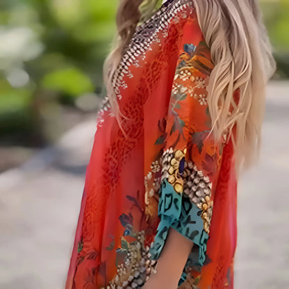 Capucine – Asymmetric V-Neck Boho Dress