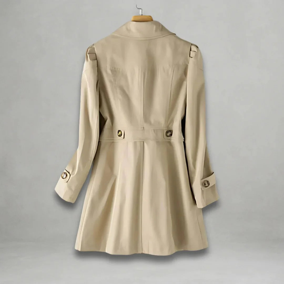 Amandine - Classic Buttoned Trench Coat