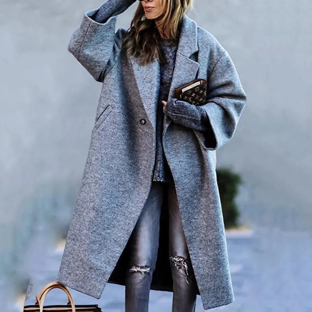 Céleste - Oversized Wool Lapel Coat