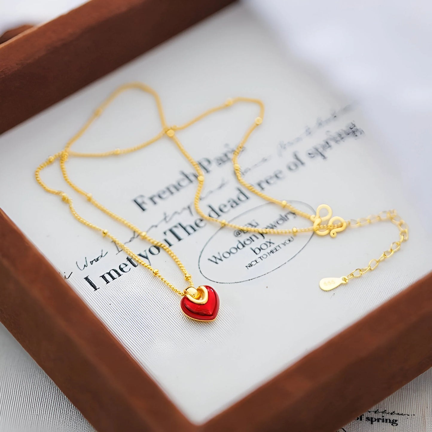 Maëva - Enamel Red Heart Luxury Necklace