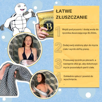 Złuszczający antybakteryjny ręcznik prysznicowy