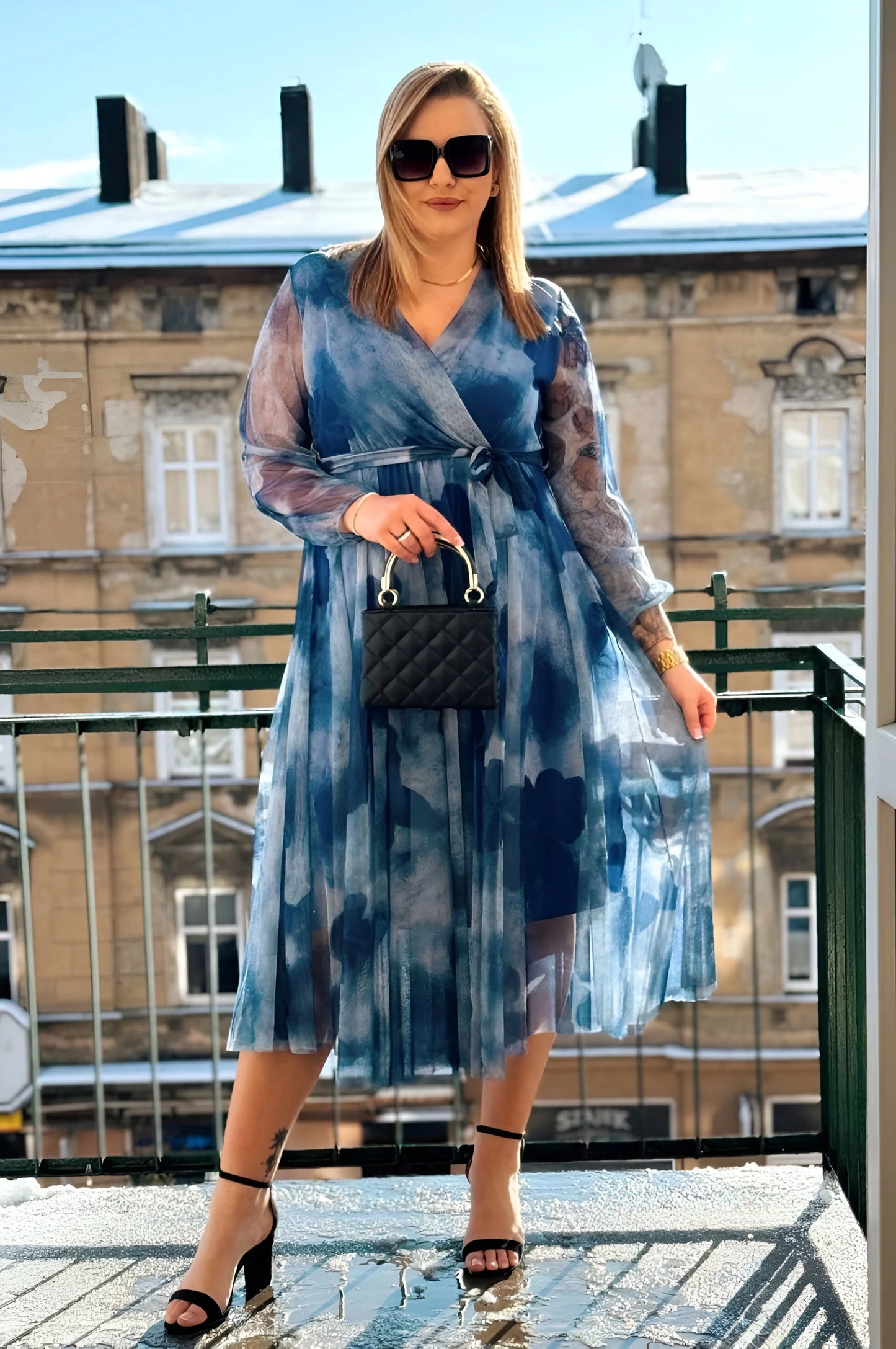 Clémence Sheer Midi Dress
