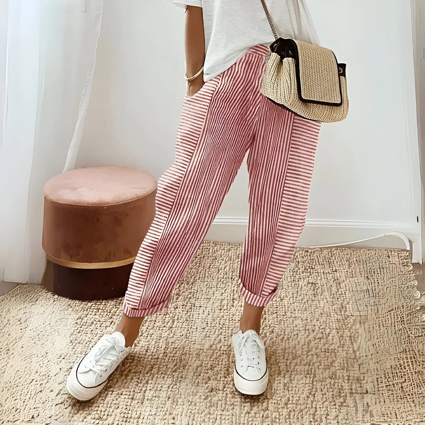 Marinette – Striped Coastal Lounge Pants