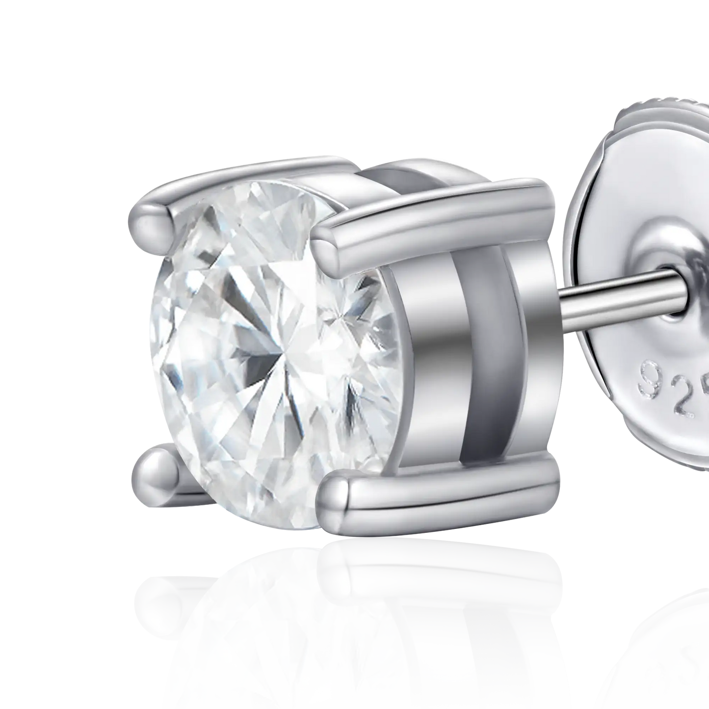 Alicia - Radiant Round CZ Stud Earrings