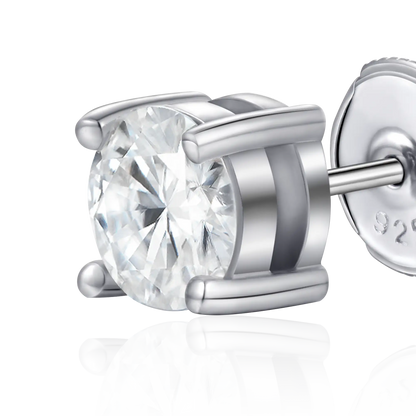 Alicia - Radiant Round CZ Stud Earrings