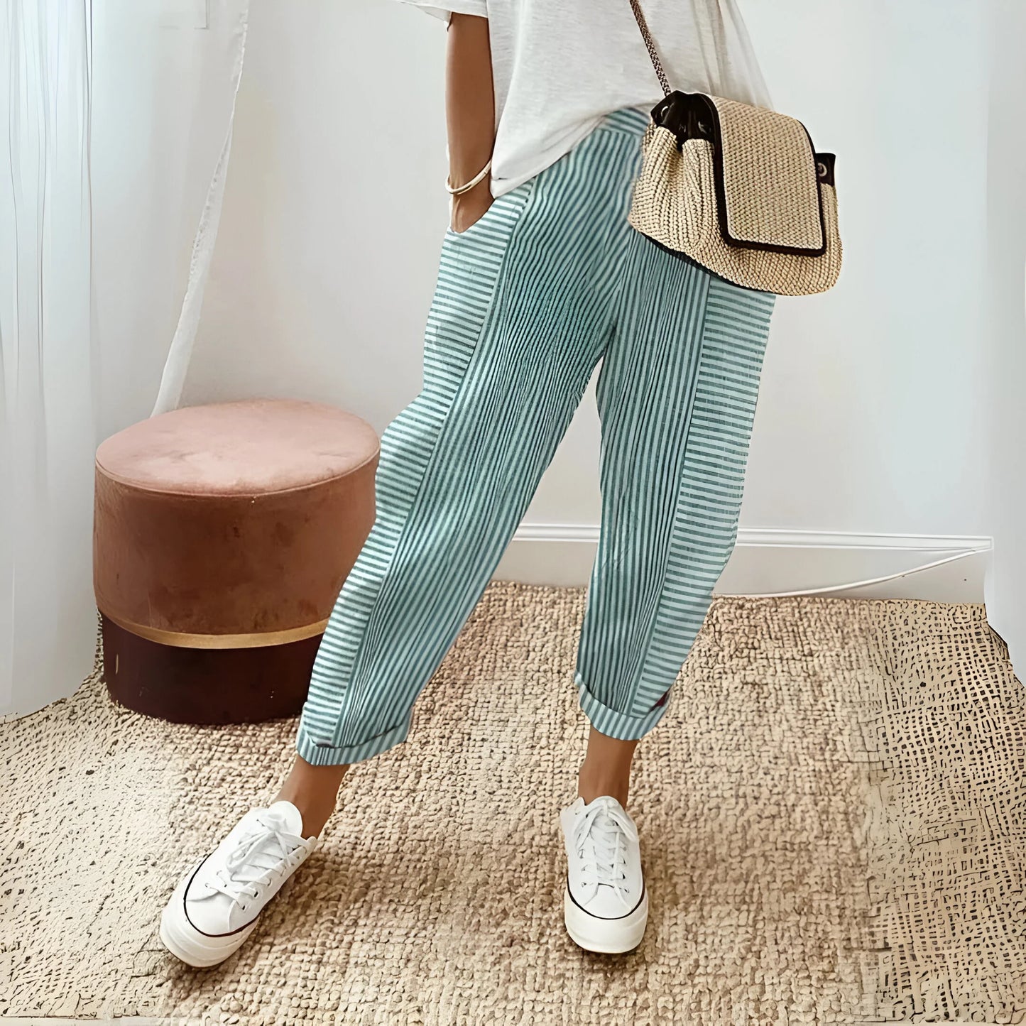 Marinette – Striped Coastal Lounge Pants