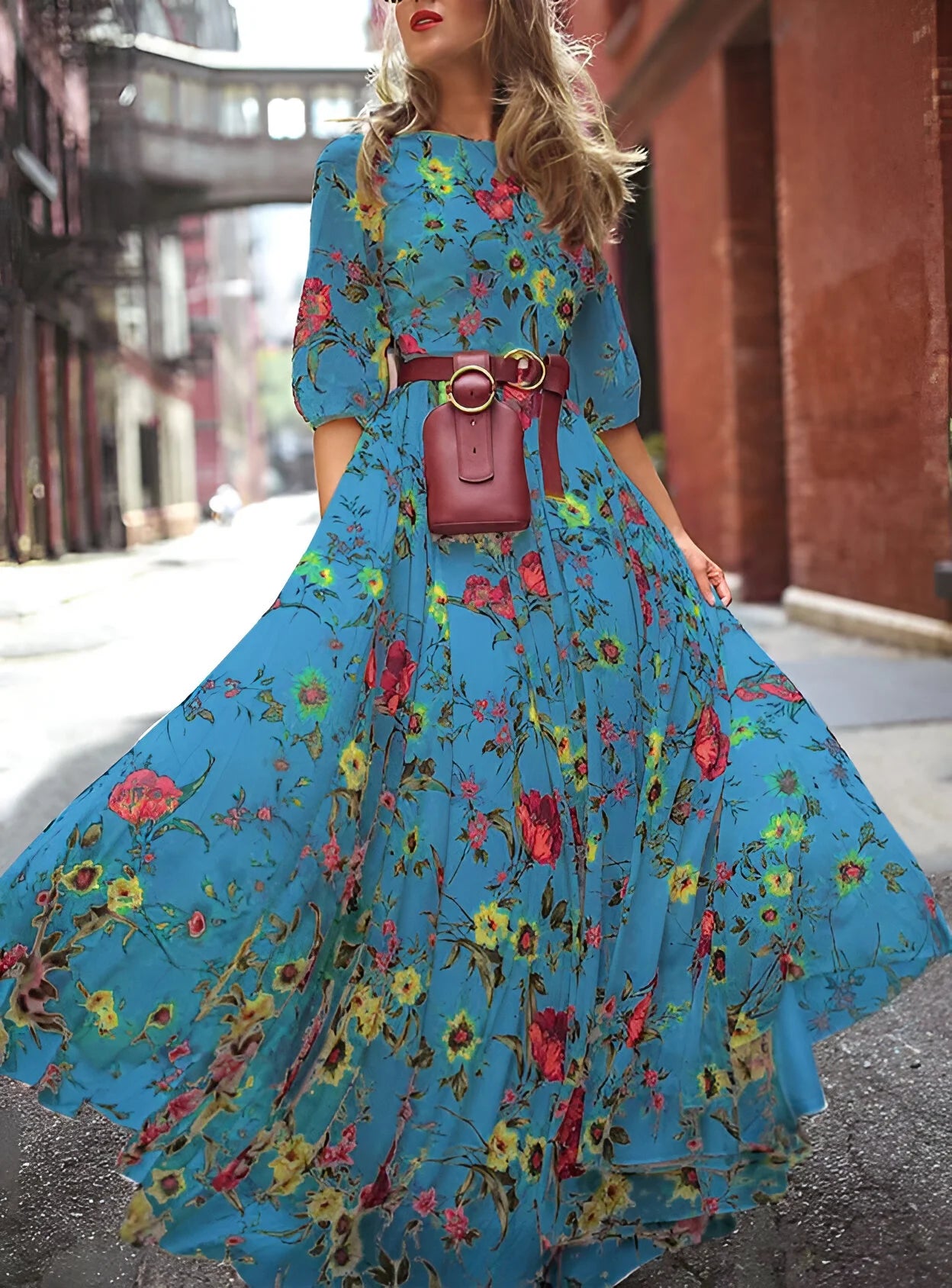 Séphora - Bohemian Floral Swing Maxi Dress