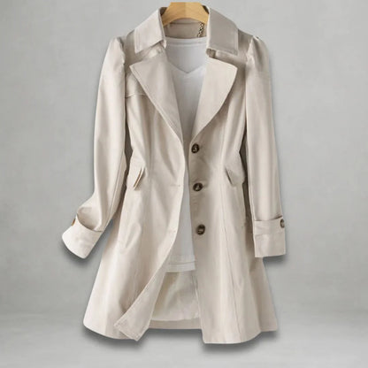 Amandine - Classic Buttoned Trench Coat