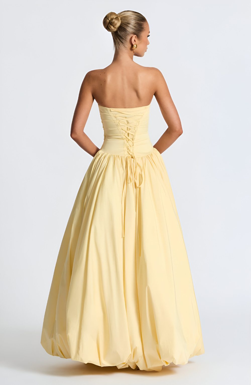 Émilienne – Strapless Puff Ball Maxi Dress