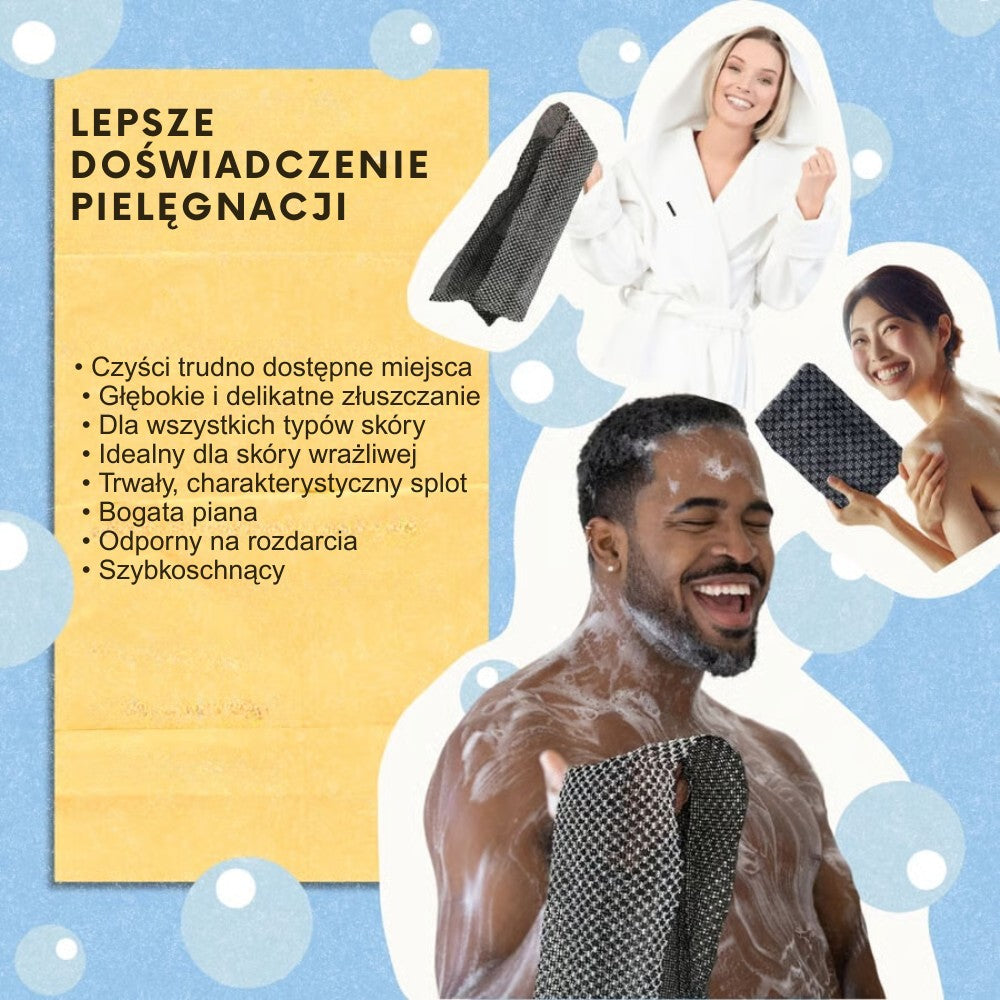 Złuszczający antybakteryjny ręcznik prysznicowy