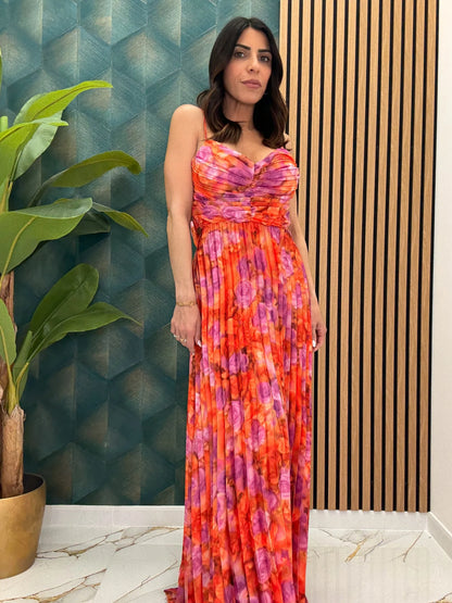 Andaza - Elegance Floral Dress - One Size, Universal Grace