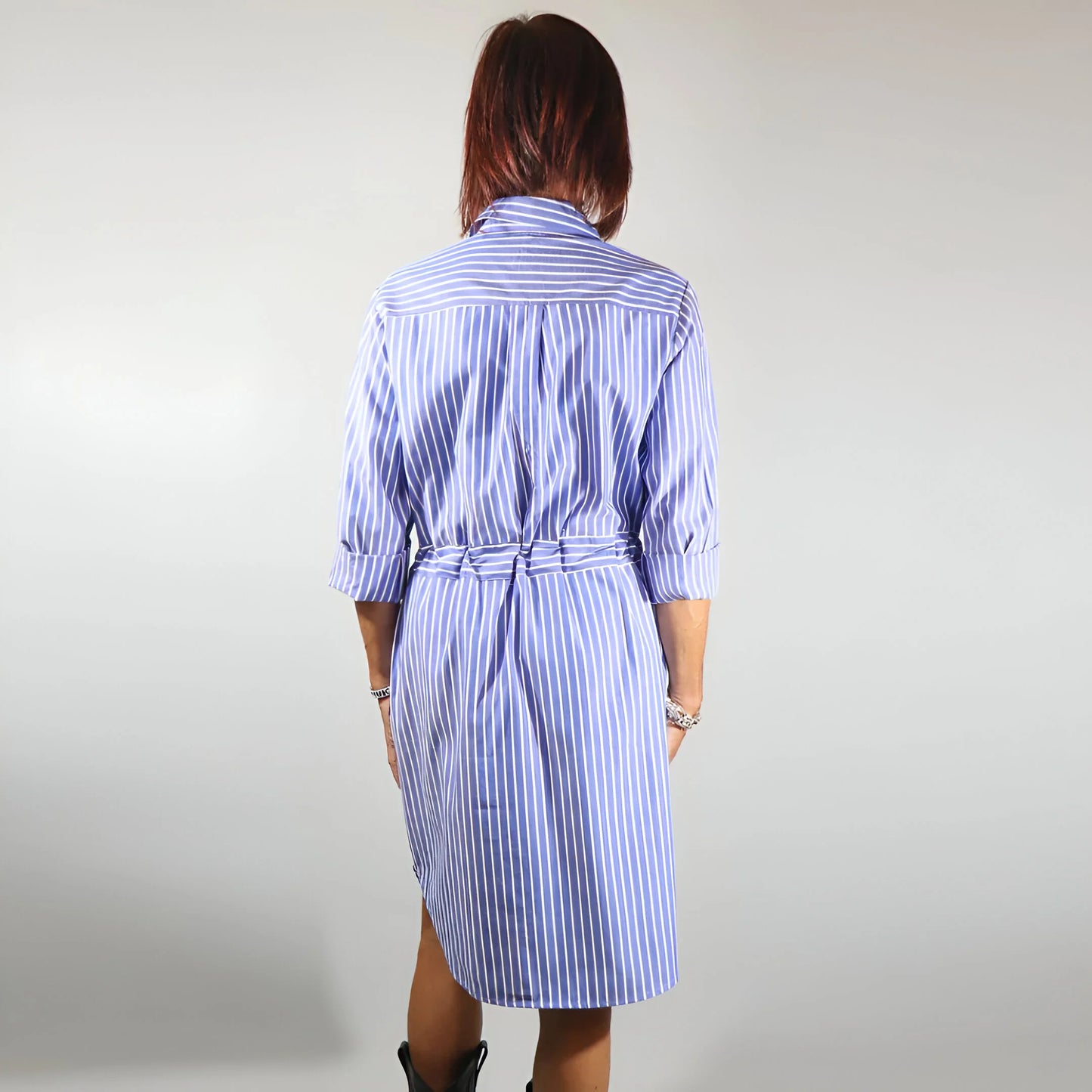 Vérane - Striped Button-Down Shirt Dress