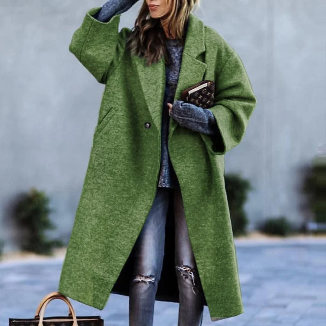 Céleste - Oversized Wool Lapel Coat