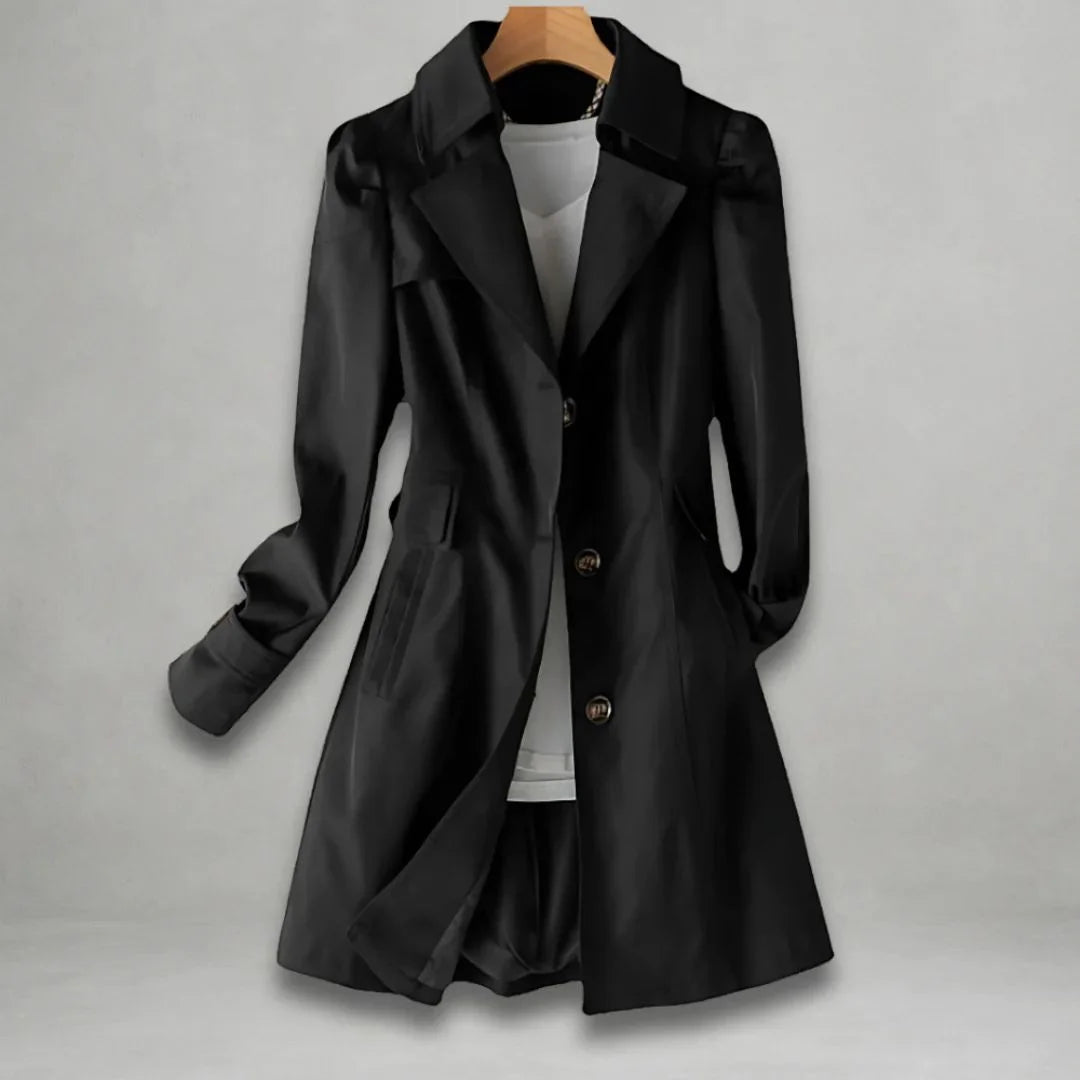 Amandine - Classic Buttoned Trench Coat