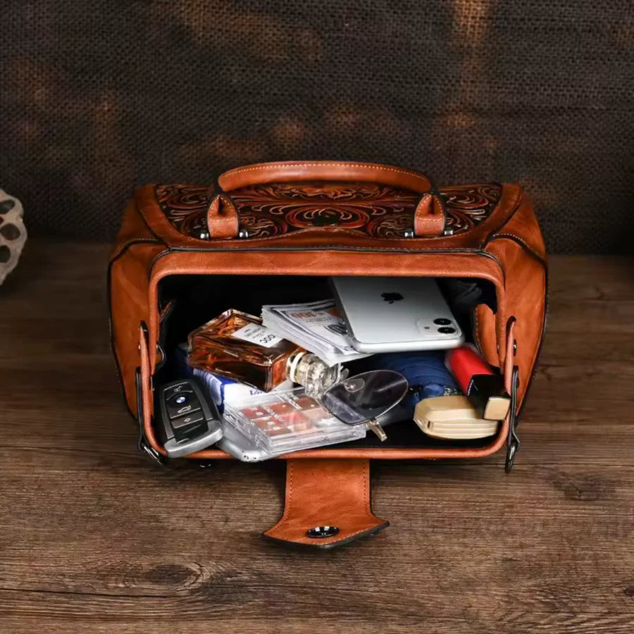Anna – Hand carved leather handbag (Limited Edition)