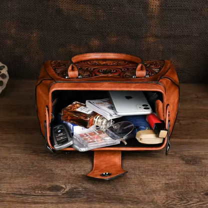 Anna – Hand carved leather handbag (Limited Edition)