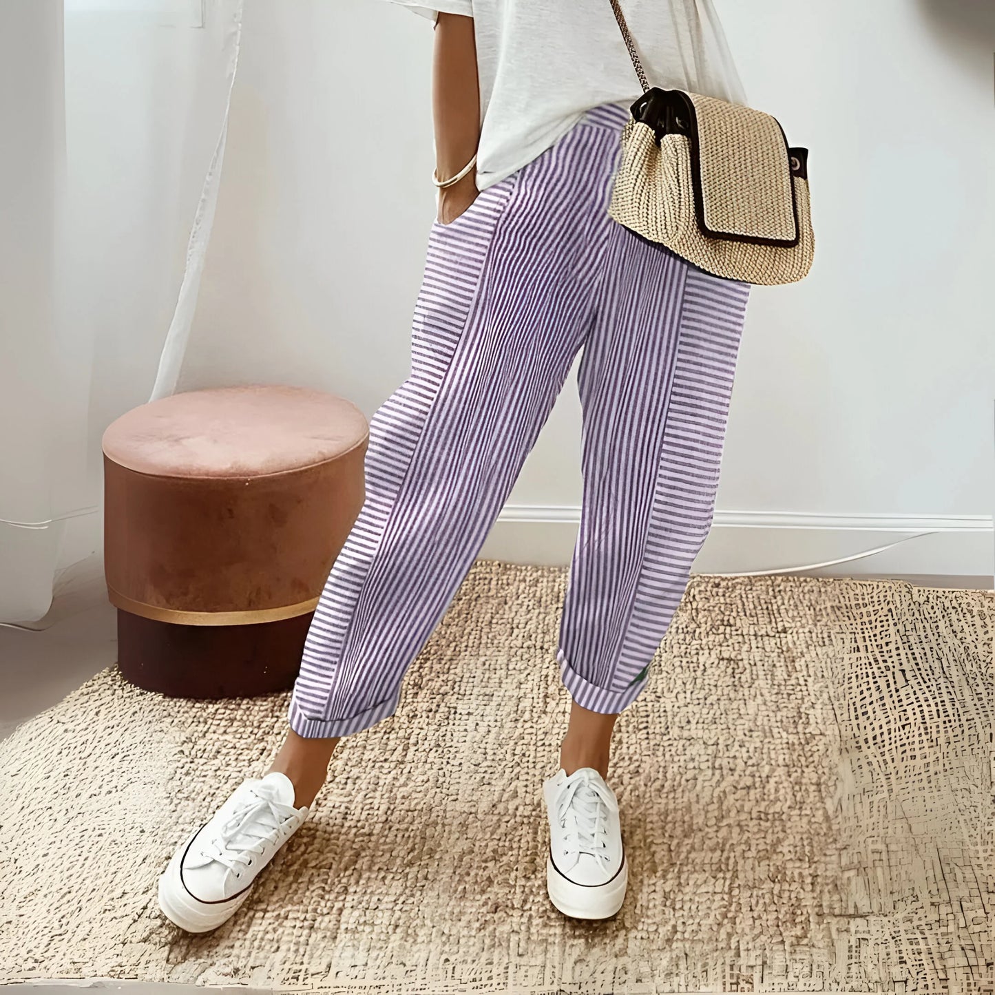 Marinette – Striped Coastal Lounge Pants