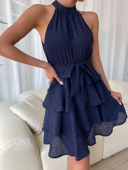 Orielle - Sleeveless Ruffle Tiered Mini Dress