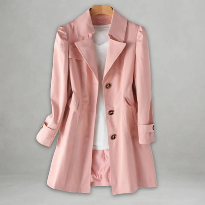 Amandine - Classic Buttoned Trench Coat