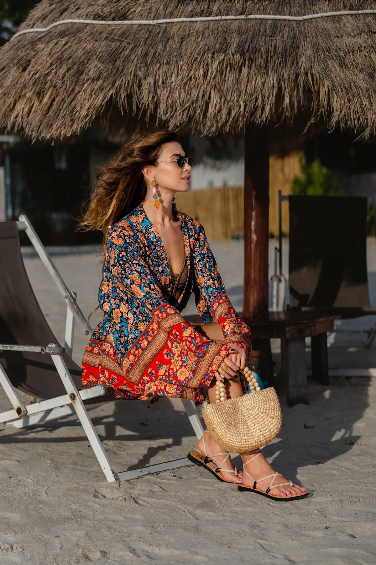 Kimono Riley w Kwiatowy Wzór