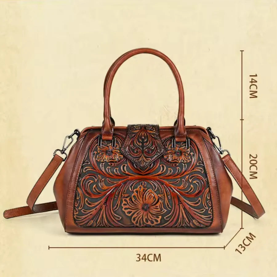 Anna – Hand carved leather handbag (Limited Edition)