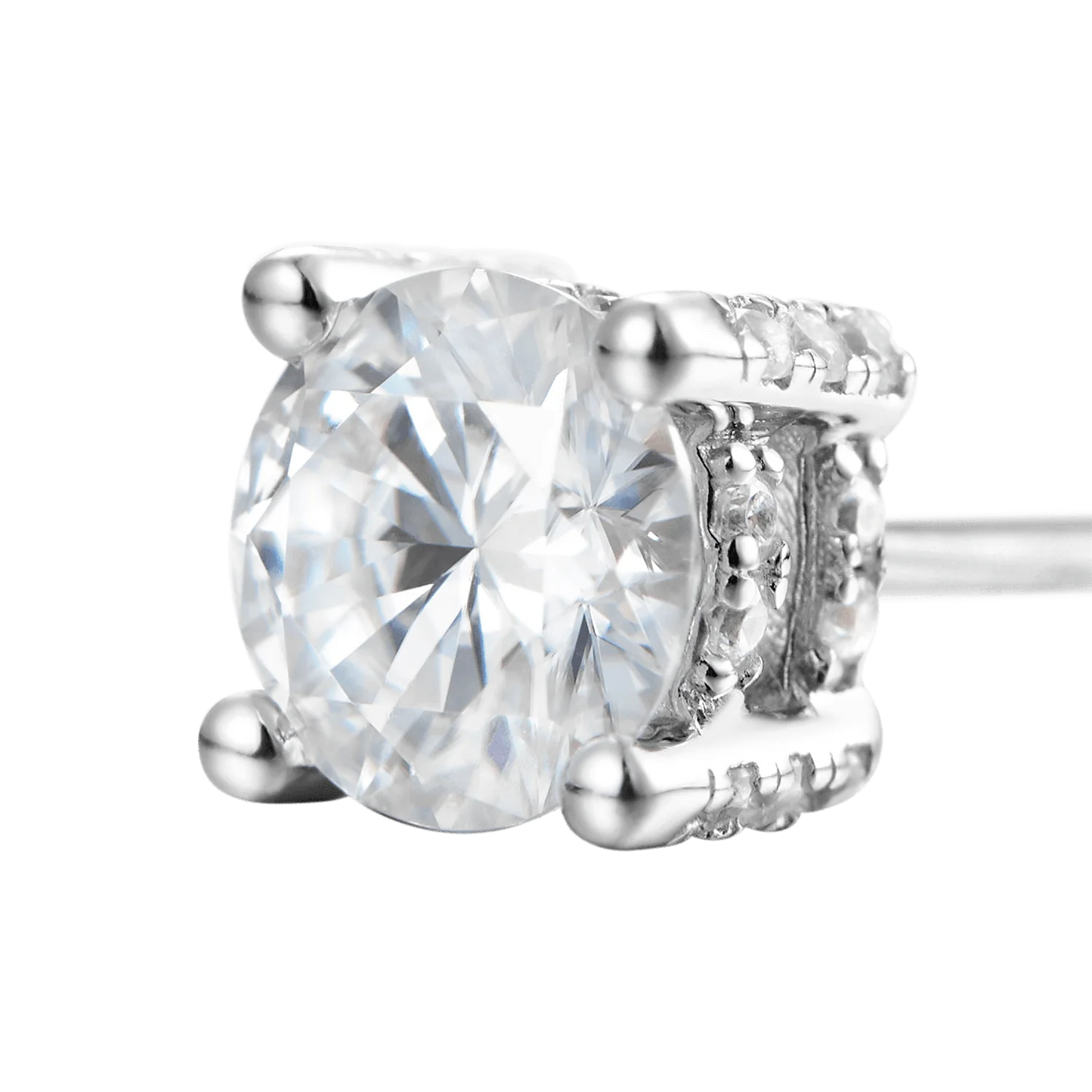 Alicia - Radiant Round CZ Stud Earrings