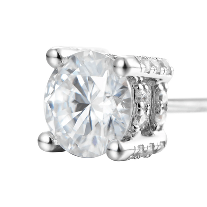 Alicia - Radiant Round CZ Stud Earrings