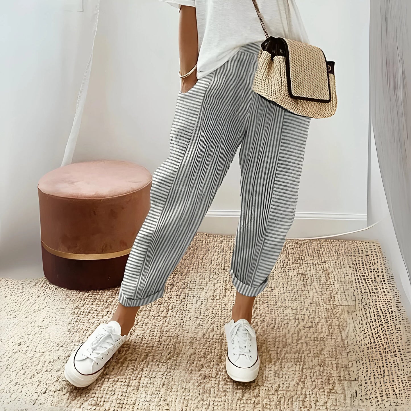 Marinette – Striped Coastal Lounge Pants