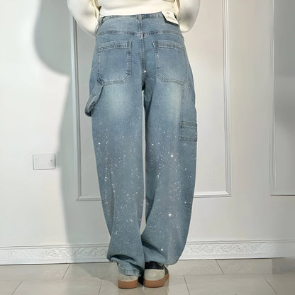 Stella – Glitter Washed Wide-Leg Jeans