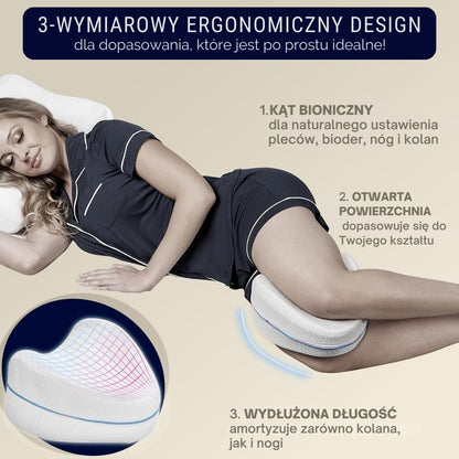 AlignEase™ Poduszka ortopedyczna pod i nogi dla osób śpiących na boku