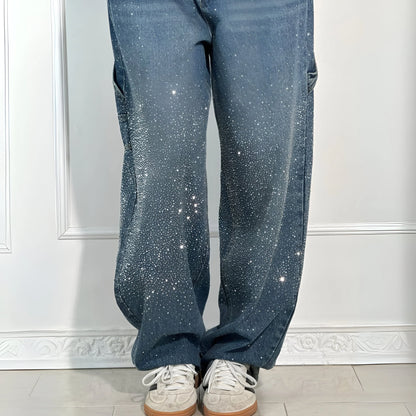 Stella – Glitter Washed Wide-Leg Jeans