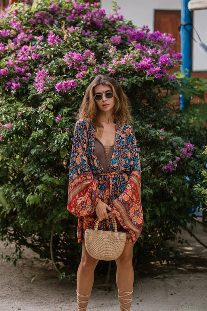 Kimono Riley w Kwiatowy Wzór