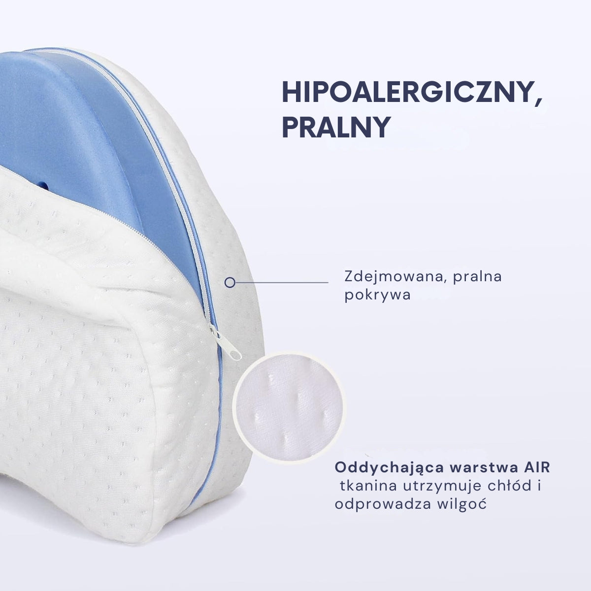 AlignEase™ Poduszka ortopedyczna pod i nogi dla osób śpiących na boku