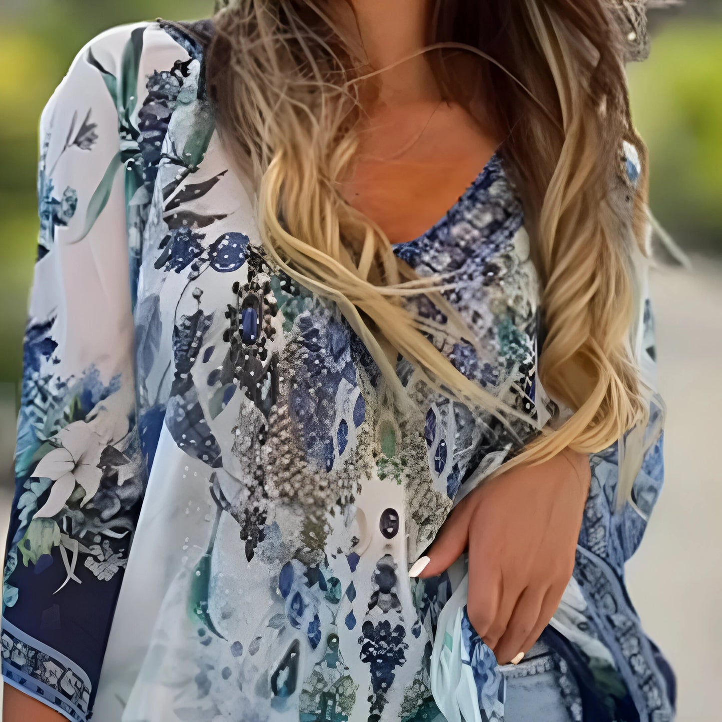 Capucine – Asymmetric V-Neck Boho Dress