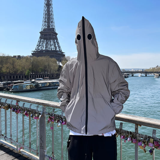 Kurtka Streetowa z Odblaskowym Panelem z Siatki