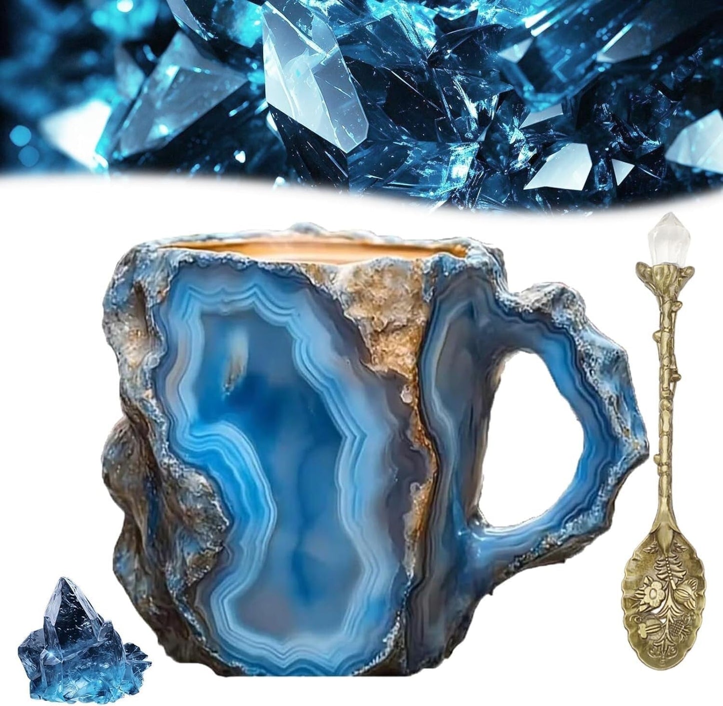 Kubek kwarcowy, wykonany ręcznie