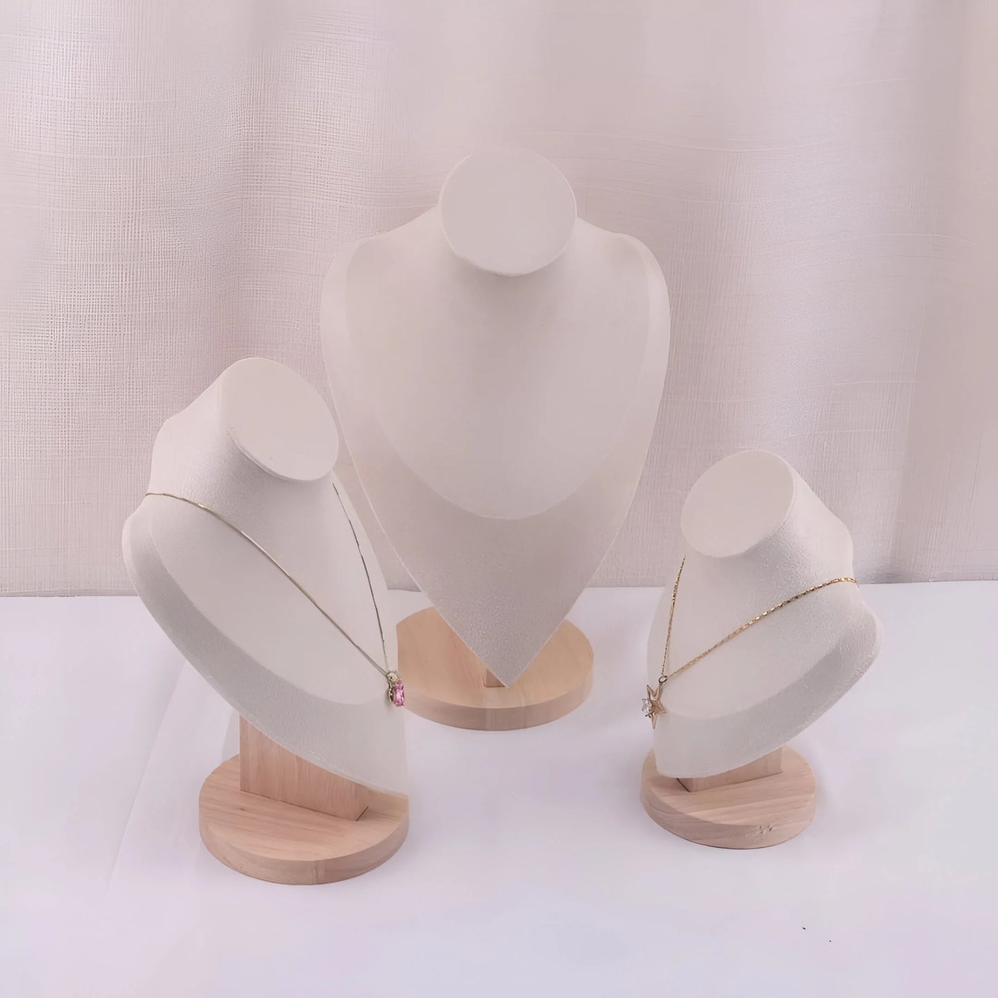 Celestine – Velvet Necklace Display Stand Set
