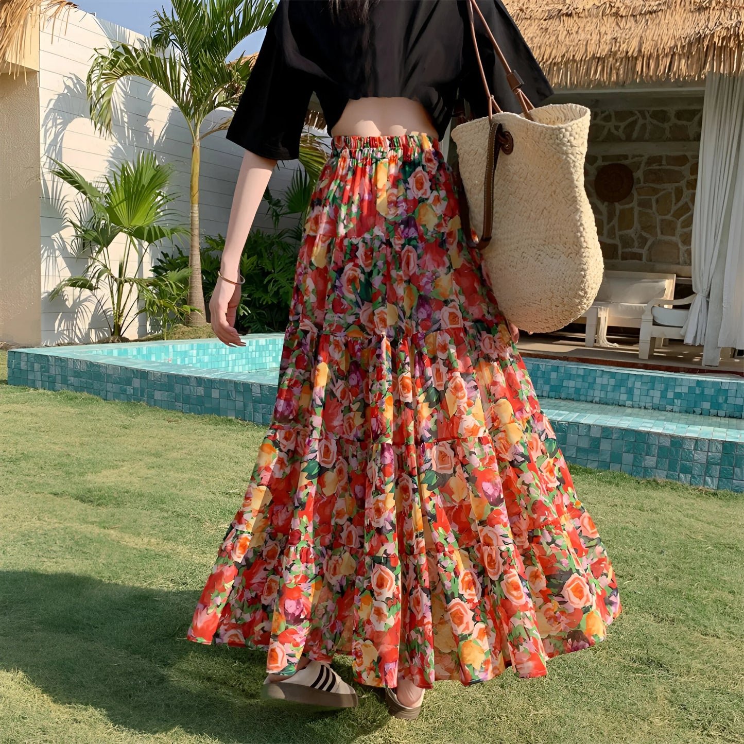 Manon -  Floral Bohemian Skirt (Limited Edition)