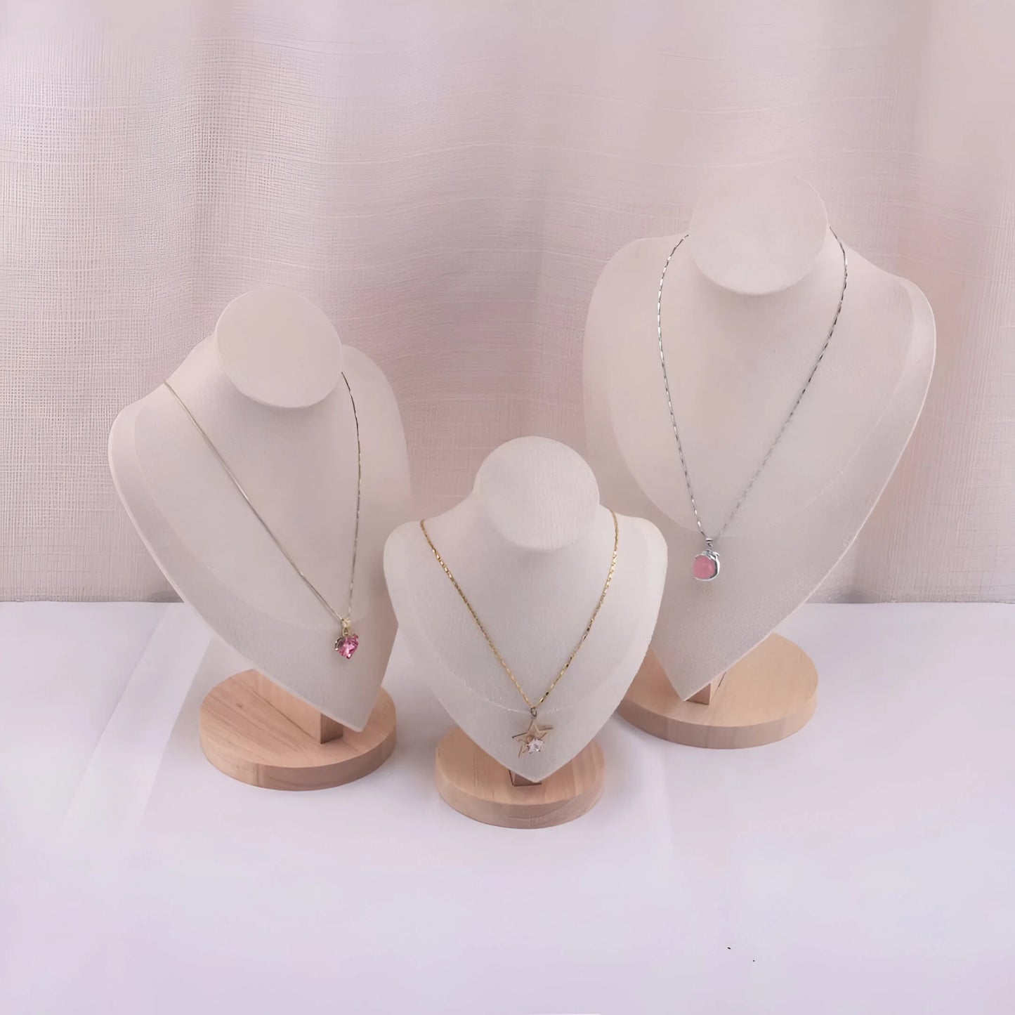 Celestine – Velvet Necklace Display Stand Set