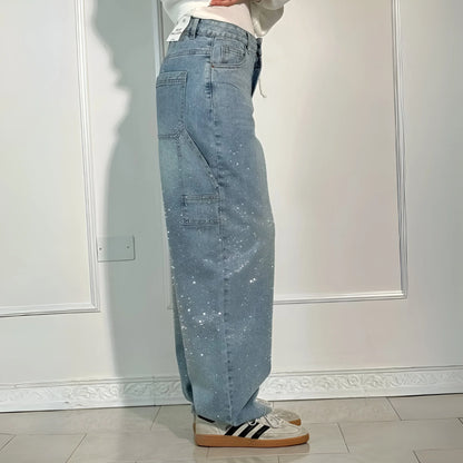 Stella – Glitter Washed Wide-Leg Jeans