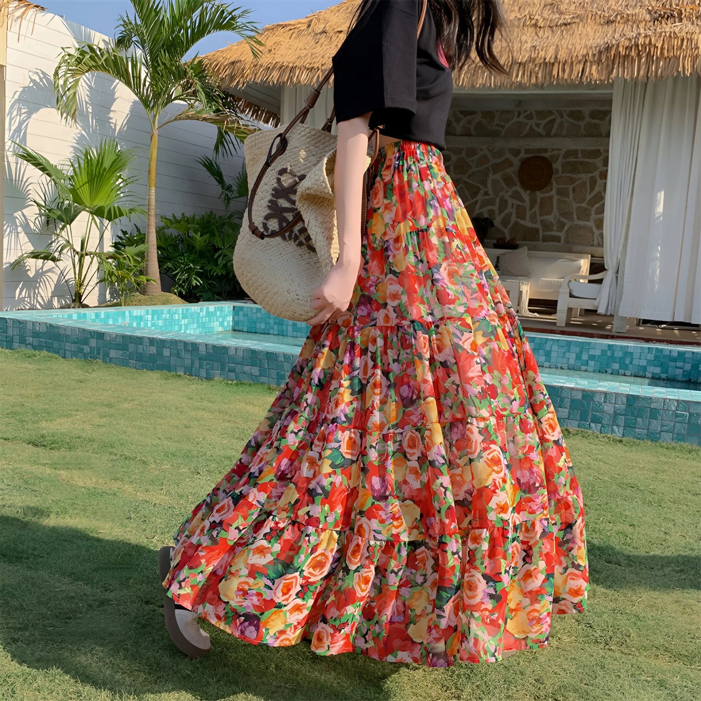 Manon -  Floral Bohemian Skirt (Limited Edition)
