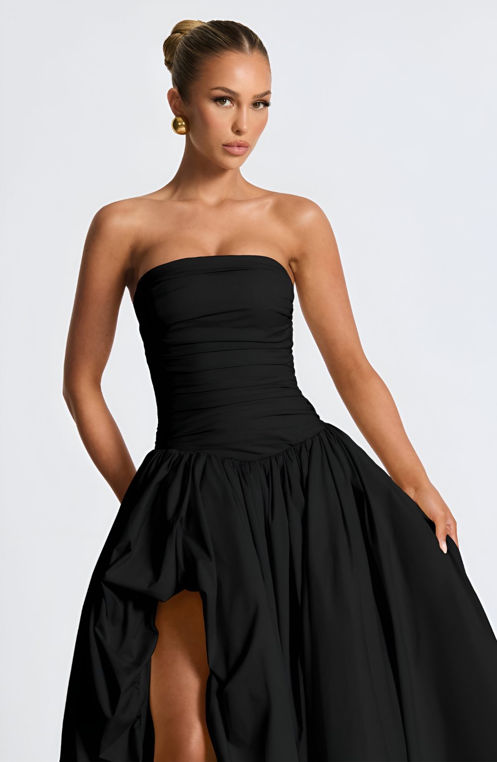 Émilienne – Strapless Puff Ball Maxi Dress