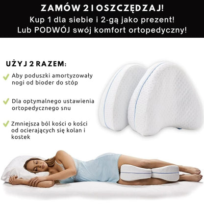 AlignEase™ Poduszka ortopedyczna pod i nogi dla osób śpiących na boku