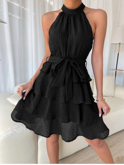 Orielle - Sleeveless Ruffle Tiered Mini Dress