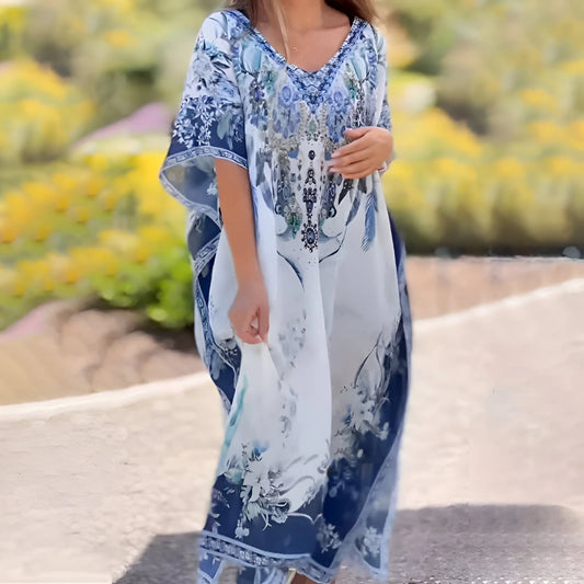 Capucine – Asymmetric V-Neck Boho Dress