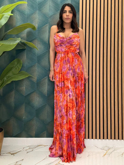 Andaza - Elegance Floral Dress - One Size, Universal Grace