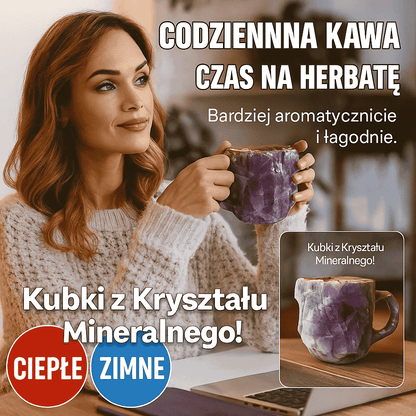 Kubek kwarcowy, wykonany ręcznie