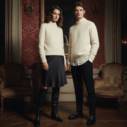 Klasyczny Sweter z Wełny i Kaszmiru