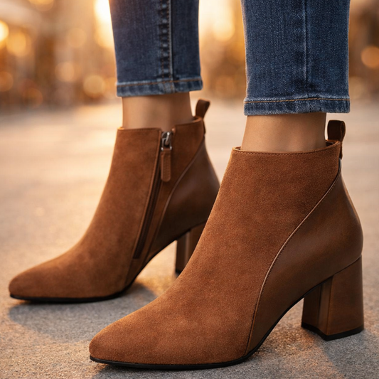 Zamszowe botki Odette