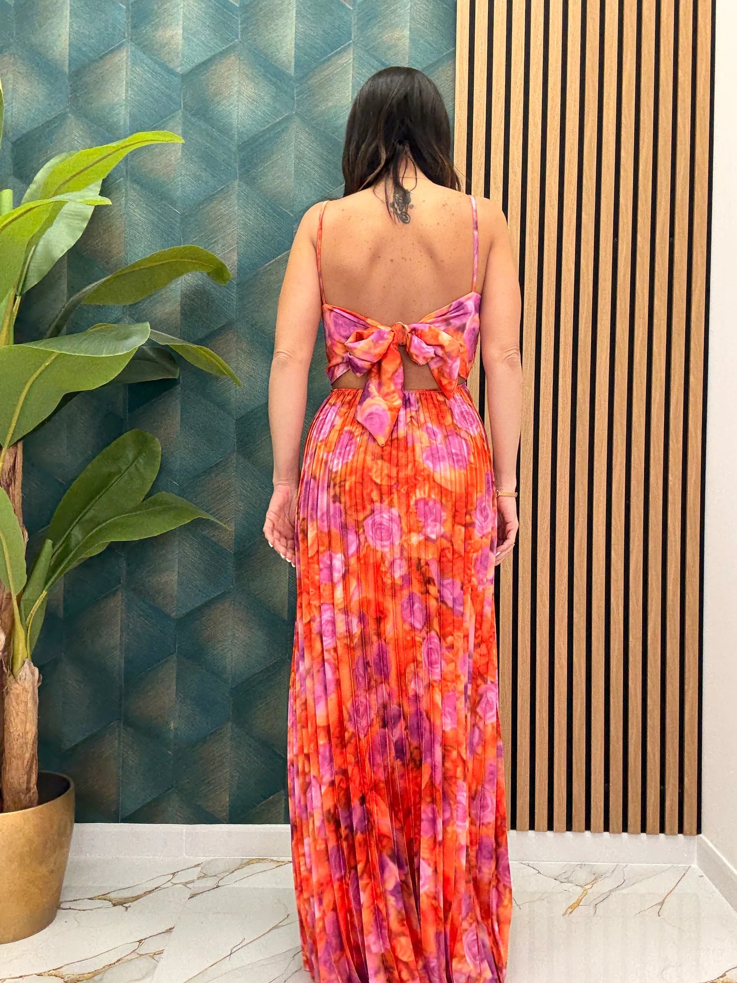 Andaza - Elegance Floral Dress - One Size, Universal Grace